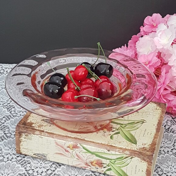 Fostoria Fairfax Rose Pink Depression Glass Small Console Bowl - Line 2375 - Picture 2 of 10